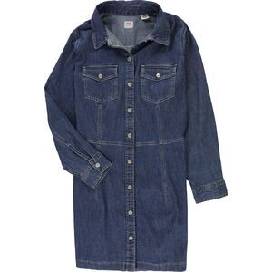 Levi's Womens Plus Size Denim Peasant Dress, NWT